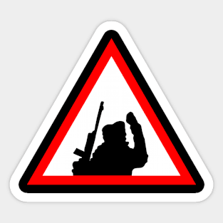 Sniper At Work Sign Sticker